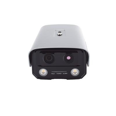 (HikFire) Cámara IP de Detección Térmica de Incendios   Detección de Llamas y Temperaturas Anormales   4 Megapíxel (Lente Óptico) + 1 Megapíxel (Lente Térmico)   Compatible con Hik-Connect