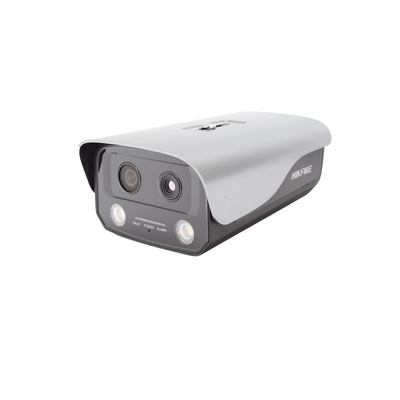 (HikFire) Cámara IP de Detección Térmica de Incendios   Detección de Llamas y Temperaturas Anormales   4 Megapíxel (Lente Óptico) + 1 Megapíxel (Lente Térmico)   Compatible con Hik-Connect