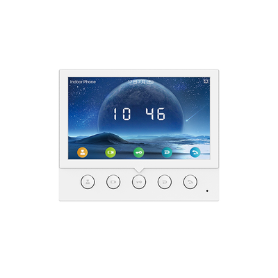 Monitor IP SIP para interior, Wi-Fi, pantalla a color de 7", audio de 2 vías, PoE, 8 interfaces de entrada de alarma.