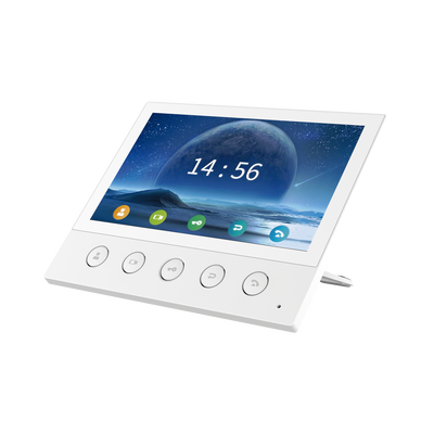 Monitor IP SIP para interior, Wi-Fi, pantalla táctil de 7", audio de 2 vías, PoE, 8 interfaces de entrada de alarma.