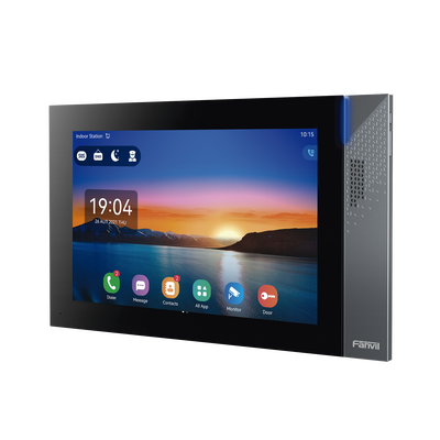 Monitor IP SIP para interior con Android, Wi-Fi, Bluetooth, Pantalla táctil de 10.1", audio de 2 vías, PoE, 8 interfaces de entrada de alarma.