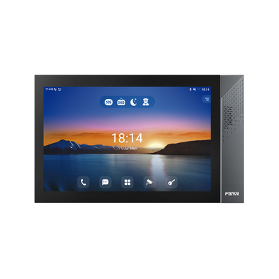 Monitor IP SIP para interior con Android, Wi-Fi, Bluetooth, Pantalla táctil de 10.1", audio de 2 vías, PoE, 8 interfaces de entrada de alarma.