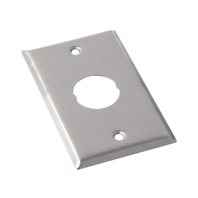 Placa de Pared IndustrialNet™, Para 1 Conector Industrial, de Acero Inoxidable