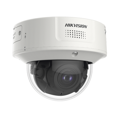 Domo IP 4 Megapixel   Lente Mot. 2.8 a 12 mm   40 mts IR EXIR   IK10   IP67   H.265+   WDR 140 dB   Captura Facial   DeepinView   Búsqueda por Atributos   2 Micrófonos Integrados   Micro SD