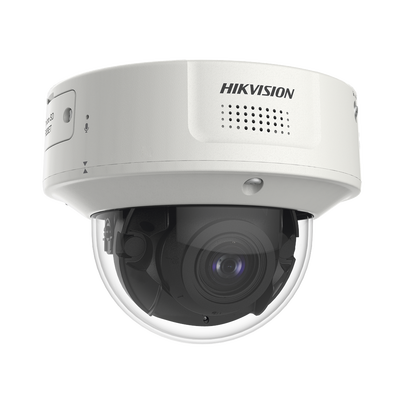 Domo IP 8 Megapixel   Lente Mot. 2.8 a 12 mm    DARKFIGHTER   WDR 120 dB   IK10   30 mts IR   Conteo Facial   Detección Facial   Interior   PoE   Búsqueda por Atributos   Micrófono Integrado   Micro SD