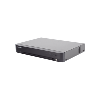 DVR 8 Canales TURBOHD + 4 Canales IP   5 Megapixel Lite - 3K Lite   Audio de Dos Vías por Coaxitron   Reconocimiento Facial   ACUSENSE (Evista falsas alarmas)   1 Bahía de Disco Duro   Salida de Video en Full HD