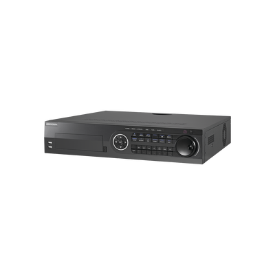 DVR 16 Canales TurboHD + 8 Canales IP   3K   5 Megapixel    8 Bahías de Disco Duro   16 Entradas de Audio Fisicas (Microfono por Separado)   Audio por coaxitron   Acusense   16 Entradas de Alarma   POS   H.265+