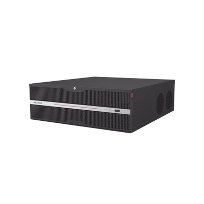 NVR 12 Megapixel (4K)   64 Canales IP   16 Bahías de Disco Duro   2 Tarjetas de Red   Soporta RAID   HDMI en 4K   Soporta POS   Reconocimiento Facial   Bases de Datos   Hasta 100,000 Fotografías   AcuSearch