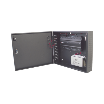Controlador de acceso   4 PUERTAS   Biometría Integrada   Hasta 3,000 Huellas   30,000 Tarjetas   Incluye Gabinete y Fuente de Alimentación 12Vcc 5A compatible con ZKACCESS 3.5