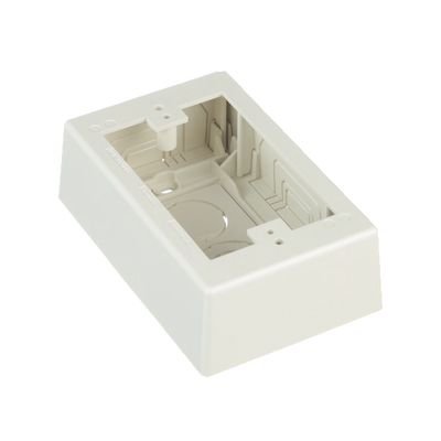 Caja de Pared Superficial, uso Universal con Placas de Pared, Con Cinta Adhesiva, Color Blanco Mate