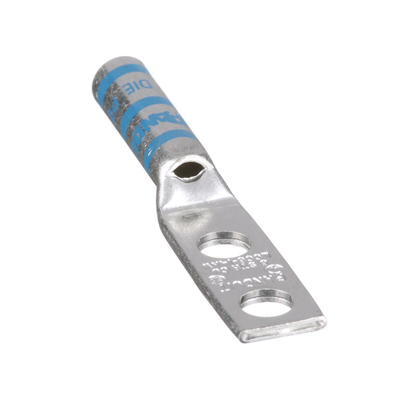 Terminal Doble Ojillo para Cable 6 AWG, Orificio 1 4, Distancia de 16mm entre orificios. Paquete de 50 Piezas