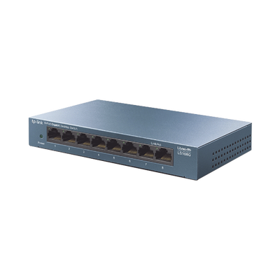 Switch de escritorio Gigabit de 8 puertos 10 100 1000Mbps, carcasa metálica