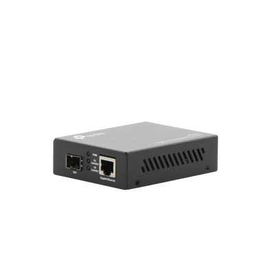 Convertidor Fibra Óptica Monomodo o Multimodo   1 Puerto SFP 1000 Mbps   1 Puerto RJ45 10 100 1000 Mbps   Plug and Play