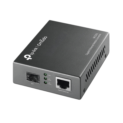 Convertidor Fibra Óptica Monomodo o Multimodo   1 Puerto SFP 1000 Mbps   1 Puerto RJ45 10 100 1000 Mbps   Plug and Play