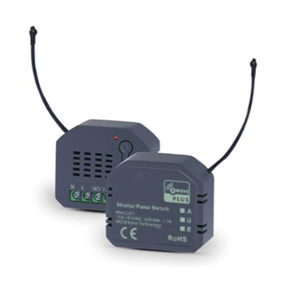 (ZWAVE) Micro modulo On Off Shutter, ideal para garage o motores de persianas.