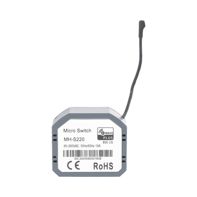 (ZWAVE) Micro modulo On Off , para 1 circuito, doble control