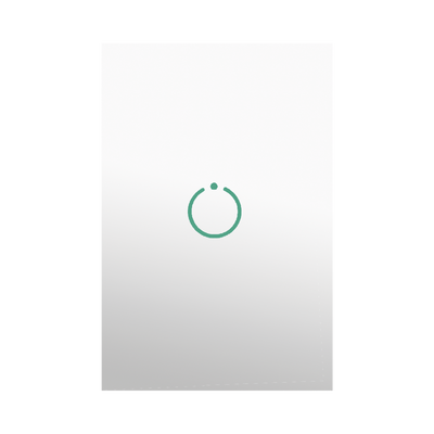 (ZWAVE) Interruptor On Off panel táctil touch inalámbrico Zwave Plus 1 boton. Compatible con Hubitat HC8, Álula  M2M, otro