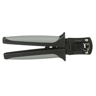 Pinzas Ponchadoras Para Plugs Modulares RJ45, Cat5e, Cat6 y Cat6A, Color Negro