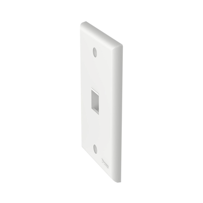 Placa de Pared Vertical, Salida Para 1 Puerto Keystone, Color Blanco