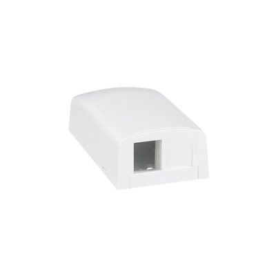 Caja de Montaje en Superficie, Para 2 Módulos Keystone, Color Blanco