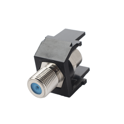 Módulo Acoplador Coaxial Tipo F, Keystone, de 75 Ohms, 3.0 GHz, Color Negro