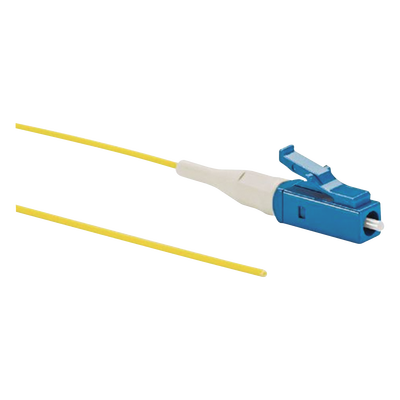 Pigtail de Fibra Óptica LC Simplex, Monomodo OS2 9 125, 900um, Color Amarillo, 1 Metro