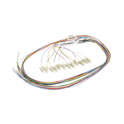 Kit de 12 Pigtails con Conector LC, Multimodo 50 125 OM4, 900um, de 1 Metro
