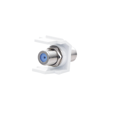 Módulo Acoplador Coaxial Tipo F, Keystone, de 75 Ohms, 3.0 GHz, Color Blanco