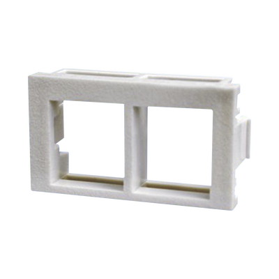 Inserto Plano de 1 3, Espacio para Dos Módulos Keystone, Color Blanco