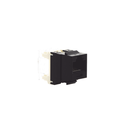 Conector Jack Estilo 110 (de Impacto), Tipo Keystone, Categoría 5e, de 8 posiciones y 8 cables, Color Negro
