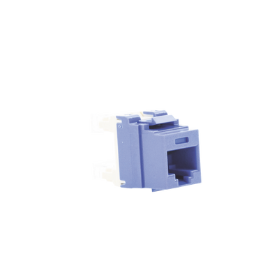 Conector Jack Estilo 110 (de Impacto), Tipo Keystone, Categoría 5e, de 8 posiciones y 8 cables, Color Azul