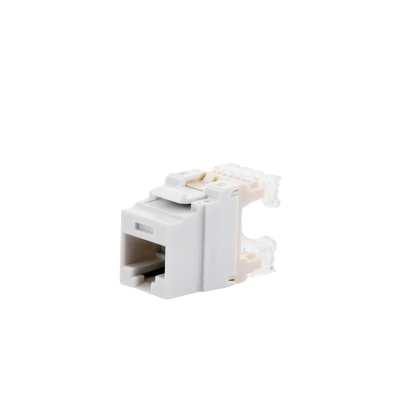 Conector Jack Estilo 110 (de Impacto), Tipo Keystone, Categoría 5e, de 8 posiciones y 8 cables, Color Blanco