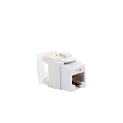 Conector Jack Estilo 110 (de Impacto), Tipo Keystone, Categoría 5e, de 8 posiciones y 8 cables, Color Blanco