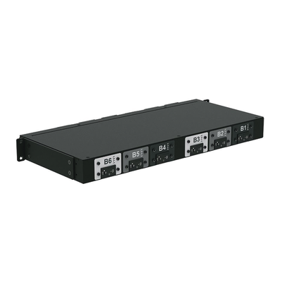 PDU Básico para Distribución de Energía, Plug de Entrada Trifásico CS8365C, Con 6 Contactos C19, Instalación Horizontal de 19in, 1UR, 50 Amp, 208 Vca