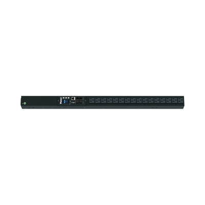 PDU Monitoreable (MI) para Distribución de Energía, Enchufe de Entrada NEMA 5-15P, Con 16 Salidas NEMA 5-20R, de Instalación Vertical, 120 Vca, 15 Amp