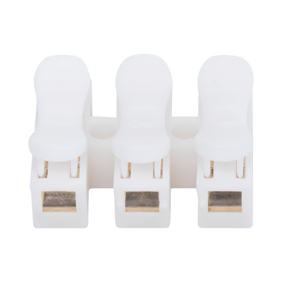 Conector tipo PUSH de 3 Contactos   Para una Conexión Rápida   Puentes de Cables