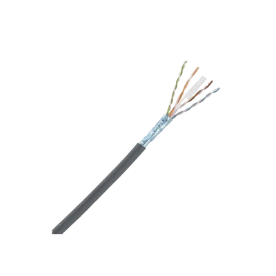 Bobina de Cable Blindado F UTP de 4 Pares, Cat6A, Soporte de Aplicaciones 10GBase-T, LSZH (Libre de Gases Tóxicos), Color Negro, Para Interior, 305m