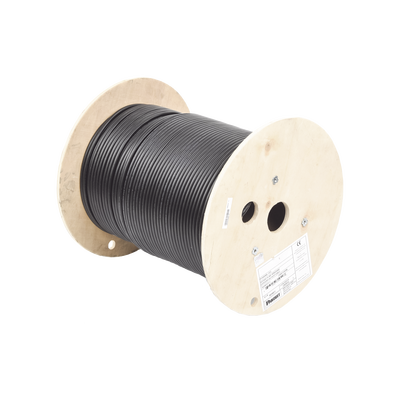 Bobina de Cable Planta Externa con Gel, de 4 pares, Cat6A, Blindado F UTP, Color Negro, 305m