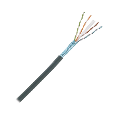 Bobina de Cable Planta Externa con Gel, de 4 pares, Cat6A, Blindado F UTP, Color Negro, 305m