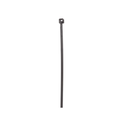 Cincho de Nylon 6.6 de Bloqueo, 203 mm largo x 2.5mm ancho, Color Negro, Exterior Resistente a Rayos UV, Paquete de 100pz