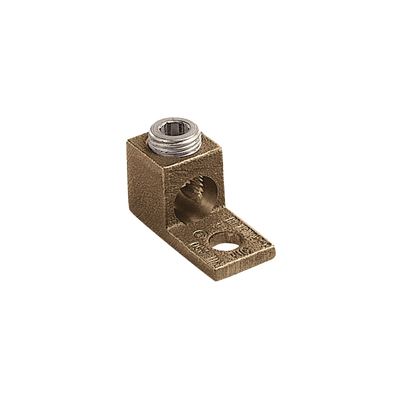 Terminal Tipo Lengüeta Recta de Cobre, Cal. 8 a 1 0 AWG,  Orificio para perno de 5 16" (7.9mm)