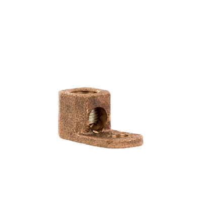 Terminal Tipo Lengüeta Recta de Cobre, Cal. 8 a 1 0 AWG,  Orificio para perno de 5 16" (7.9mm)