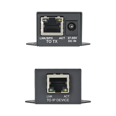 Kit de Extensor PoE PoE+, Hasta 610 Metros (2000 ft) con Cable Cat5e o Cat6, 10 100Mbps, Incluye Transmisor, Receptor y Fuente de Alimentación