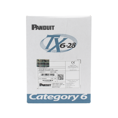 Bobina de Cable UTP 305 m. de Cobre TX6-28®, Azul, Categoría 6, Diámetro Reducido (28 AWG), CM LSZH, de 4 pares