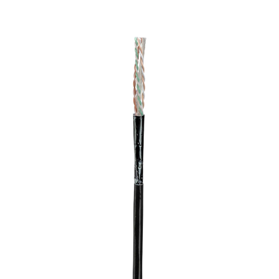 Bobina de Cable UTP de 4 Pares, Con Aislamiento de Fluoropolímero, Cat6A (23 AWG), Uso Interior Exterior Para Entorno Ambiental de Altas Temperaturas (Hasta 125ºC) , CMP (Plenum), Color Negro, 305 m