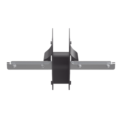 Bajada Salida de Cables Para  Charola Wire Basket, de 2 in, Con Control de Radio de Curvatura, Color Negro