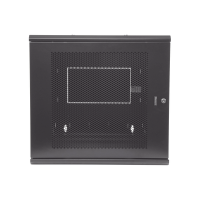 Gabinete PanZone de Montaje en Pared, de 19in, Puerta Ventilada, 12 UR, 635mm de Profundidad, Color Negro
