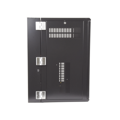 Gabinete PanZone de Montaje en Pared, de 19in, Puerta Ventilada, 18 UR, 635mm de Profundidad, Color Negro