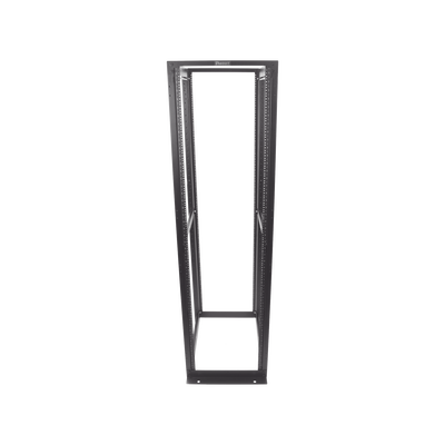 Rack de Cuatro Postes Estándar de 19", Rieles Numerados y Roscados #12-24, Profundidad Máxima de 30 in, 45 Unidades de Rack, Color Negro