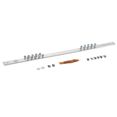 Barra de Conexión a Tierra, Para Rack de 19", Con 20 Orificios Para Conexión Rápida de Equipos, Incluye 20 Tornillos # 12-24 x 1 2" Instalados